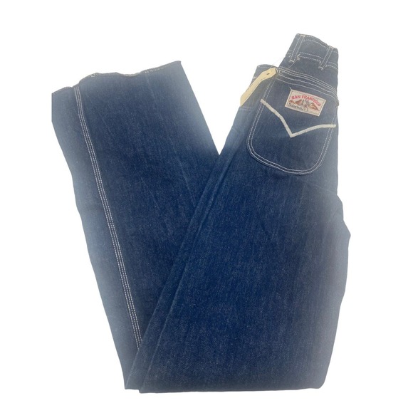 Vintage San Francisco Riding Gear Jean YOUTH KIDS 19X35" Bell Bottom Flares 70s - Picture 16 of 16